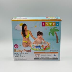 Intex Dino Buddies Inflatable Baby Pool - White